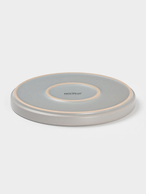 Тарелка Доляна «Гранит», d=20 см, керамика, серая