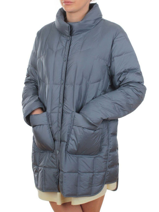 H24-328 BLUE Куртка пуховая облегченная женская (белый утиный пух) - Fashion фото 5