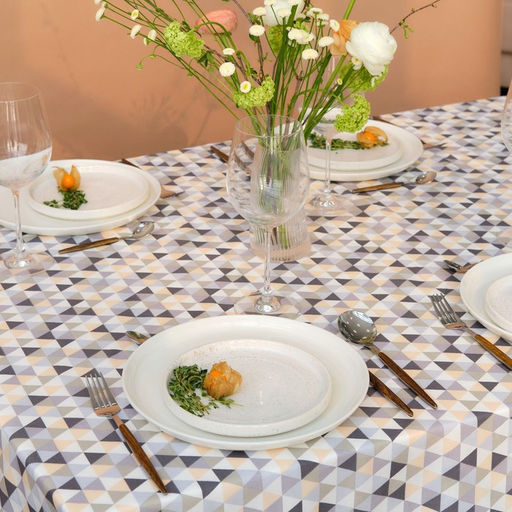 Скатерть Этель Треугольники 110х149 см, 80% хл, 20% пэ, сатин 110 г/м2  фото 3