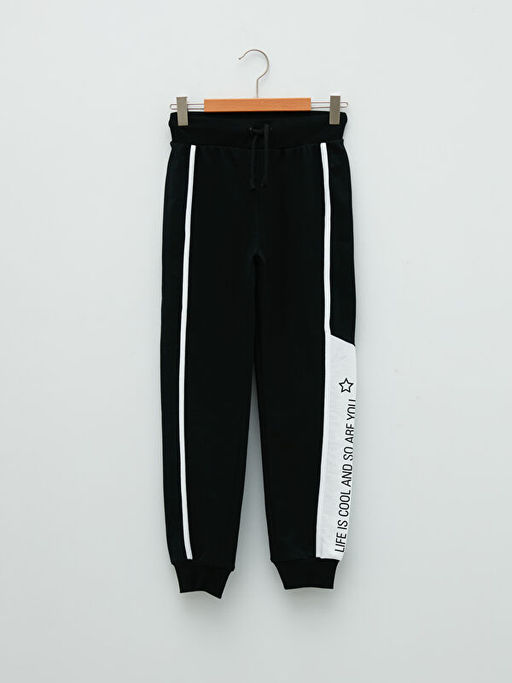 Beli Lastikli Bask?l? K?z ?ocuk Jogger E?ofman Alt?