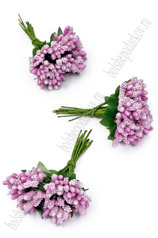 Тычинки с сахарными вставками (144 шт) SF-2276, розовый №4