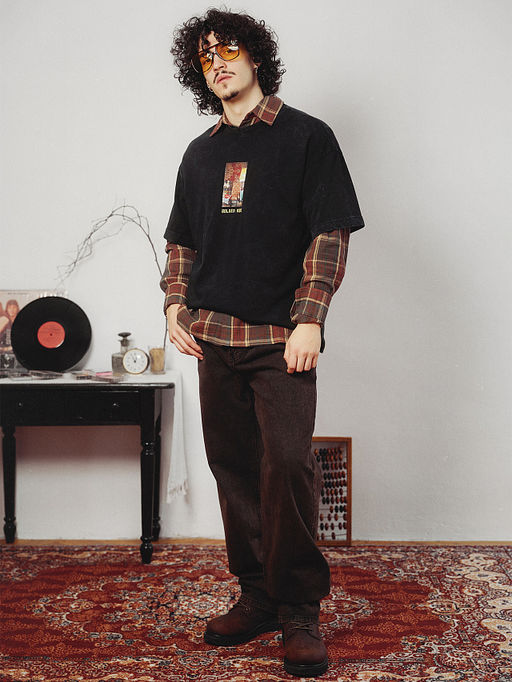 Футболка мужская черная с обработкой эйсид - Mark formelle фото 2