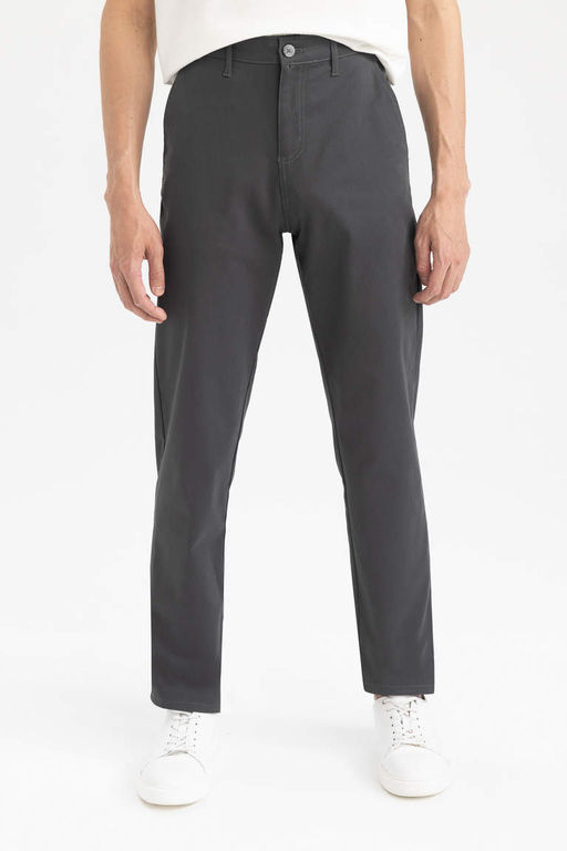 Новые габардиновые брюки прямого кроя стандартного кроя - Defacto фото 5