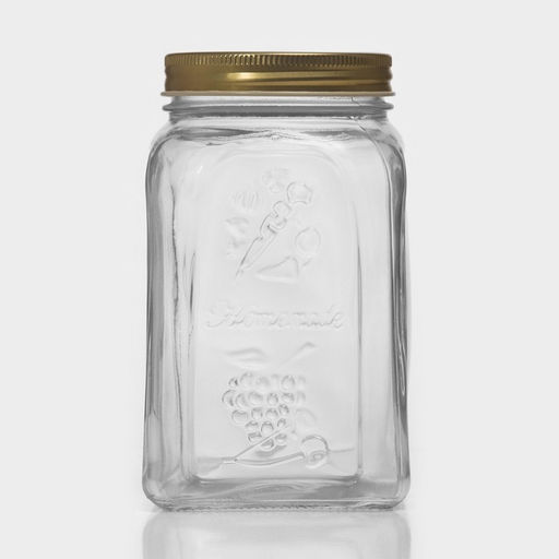 Цена за 2 шт. Банка для сыпучих продуктов стеклянная «Хоммейд», 1 л, с крышкой