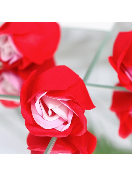 Мыльные розочки, трёхцветные, набор 6 шт., в коробке