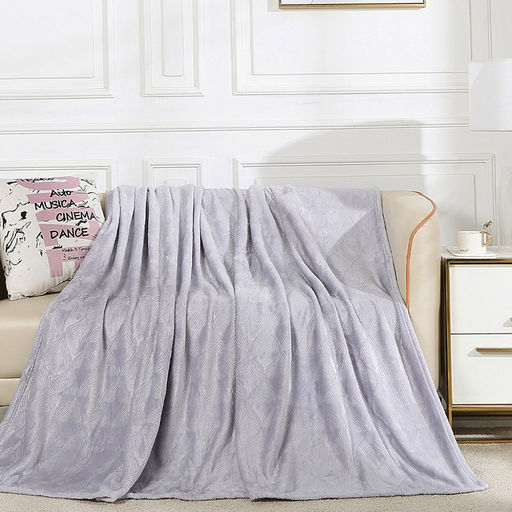 Плед/покрывало 220х200см "Горная лаванда", велсофт "Магнолия" гладкокрашенный, полиэстер 100%, плотность 270г/м2, упаковка: 20х33см пояс бумажный, "Домашняя мода" (Россия)