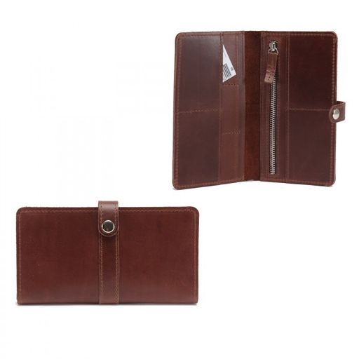 Портмоне мужское Croco-ПР-1055 натуральная кожа 2 отд, 7 карм, коричневый тем пулл-ап (219) 221935