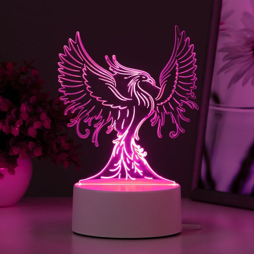 Светильник 3D RISALUX «Феникс», LED-ночник, RGB, от сети, 12×9.5×14.5 см
