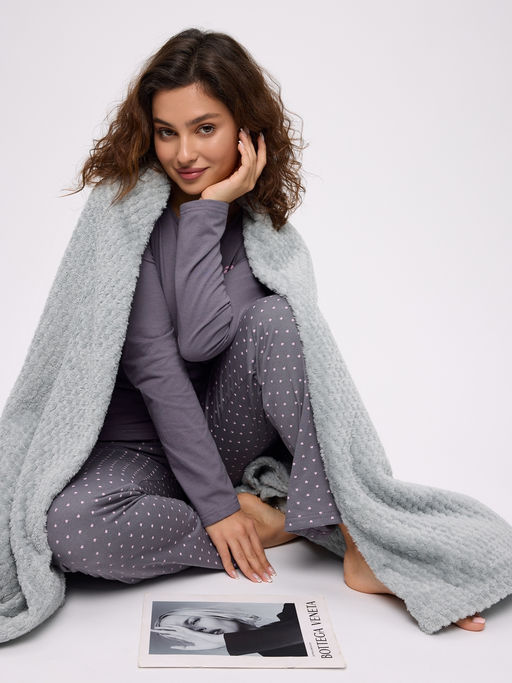 Пижама женская из кулирки Today серый - Амадэль фото 24