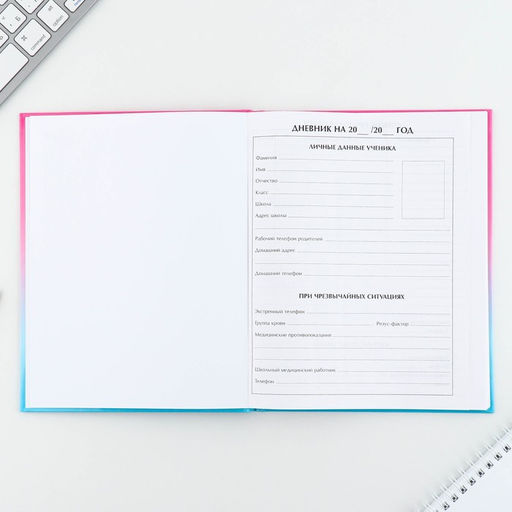 Дневник школьный 1-11 класс универсальный «Градиент», твердая обложка 7БЦ, глянцевая ламинация, 40 листов