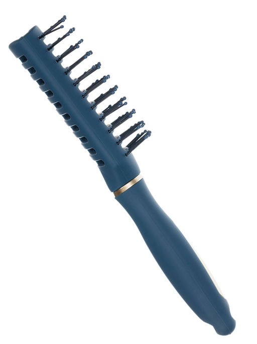 Dewal Beauty Щетка для волос серия Магия продувная, прямоугольная, 9 рядов, серо-синий