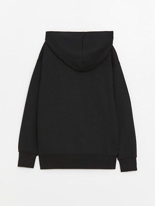 Bask?l? Uzun Kollu Erkek ?ocuk Hoodie - Waikiki фото 2