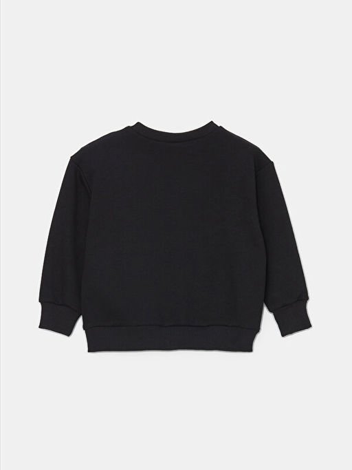 Bisiklet Yaka Bask?l? Uzun Kollu K?z ?ocuk Sweatshirt - Waikiki фото 2