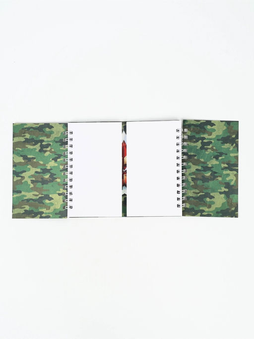 Цена за 2 шт. Двойной блокнот на гребне, мягкая обложка, размер 14×12 см, 48 л. «Защитнику»