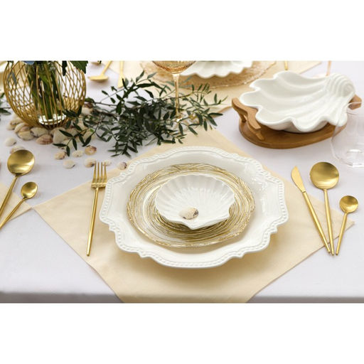 Столовые приборы Magistro Фолк, 4 предмета, нержавеющая сталь, золотистые  фото 10