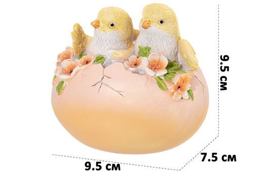Фигурка декоративная 9,5*7,5*9,5 см "Цыплята и яйцо"