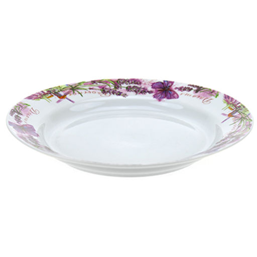 Тарелка мелкая фарфоровая Прованс д240мм, h35мм, гладкий край, круговая деколь (Россия) - Домашняя мода фото 2