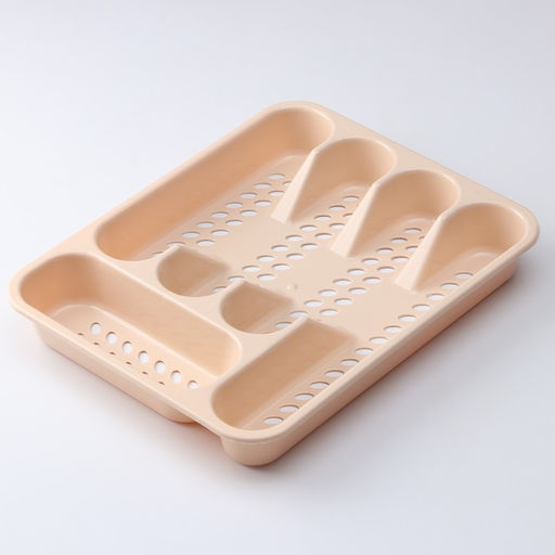 Лоток для столовых приборов в ящик, 5 секций, 33×26 см, пластик, МИКС