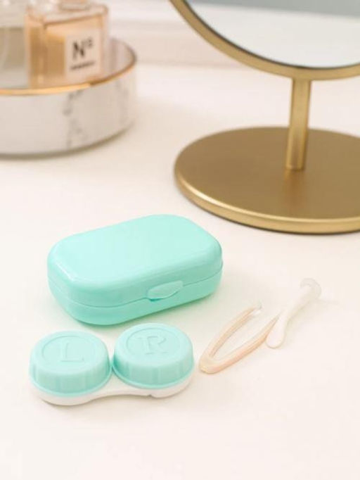 Контейнер для линз Classic horizontal, light blue