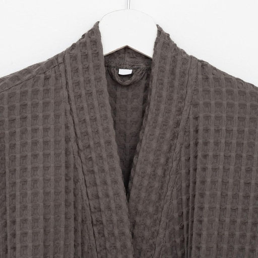 Халат вафельный мужской удлиненный «Этель» Boho, размер 46-48, светло-серый