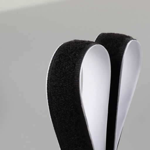 Липучка «Петля», на клеевой основе, 20 мм, 25±1 м, чёрная