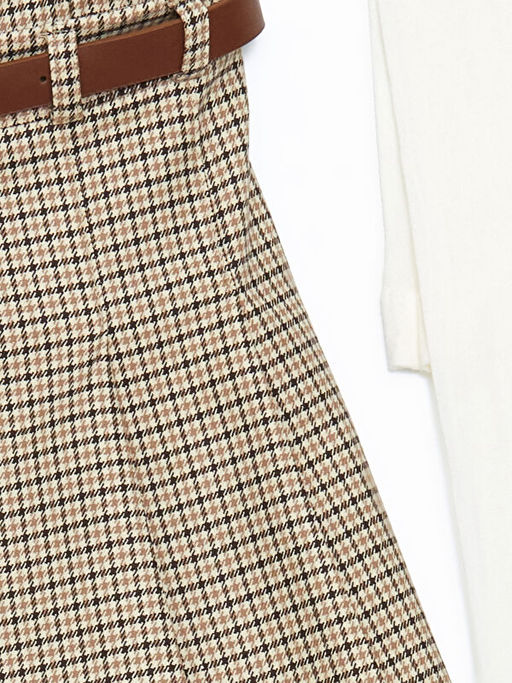 Beli Lastikli K?z ?ocuk Kemerli Etek ve K?lotlu ?orap 2li - Waikiki фото 3