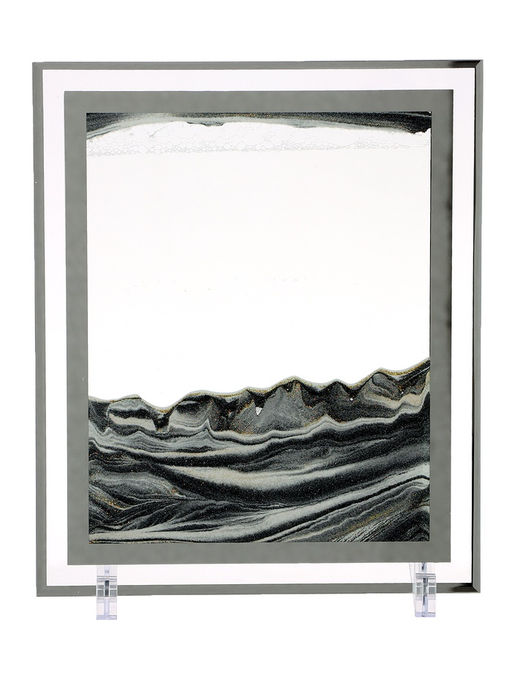 Песочные часы-картина, 30×25 см, антистресс, песок чёрный