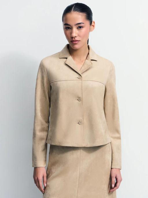 Укороченный жакет из искусственной замши / Zarina