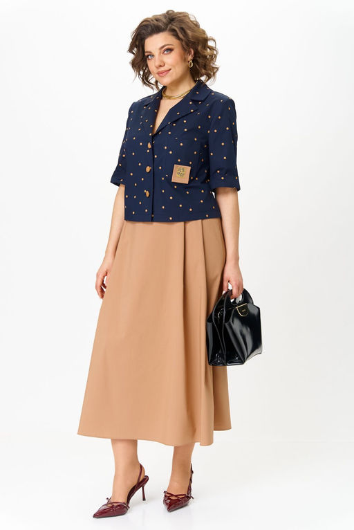 Костюм Aira Style 24120А капучино+синий