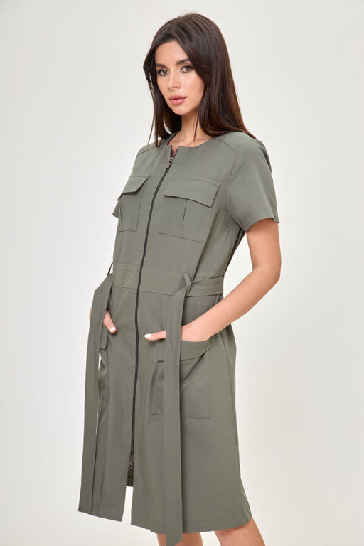 Платье ANELLI 1272 хвоя  фото 4