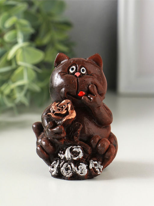 Фигурка «Кот с цветами», 7×5×6.5 см, МИКС
