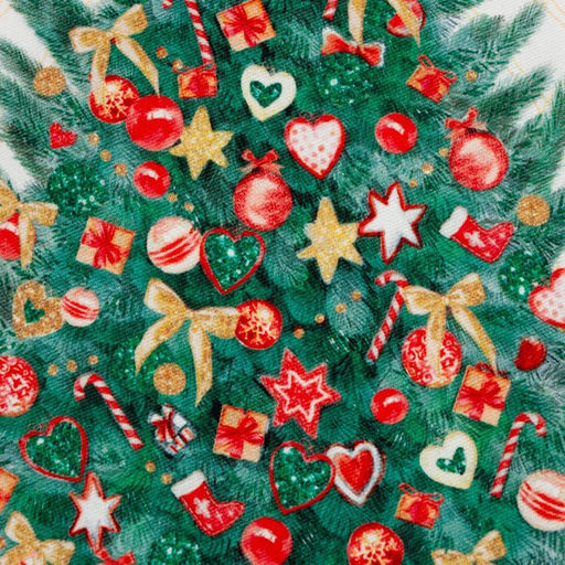 Набор сервировочных салфеток «Этель» Golden Christmas, 40×40 см - 4 шт., 100% хлопок, саржа 190 г/м²