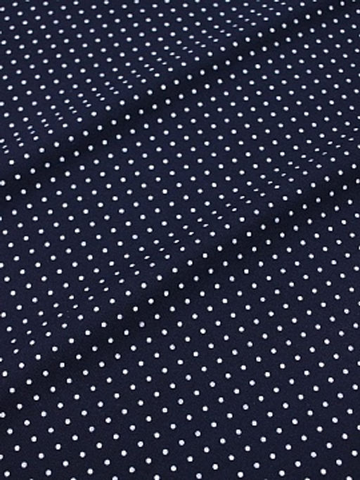 Теплый хлопок Белый горох (2мм) на чернильном-2, ш.1.5м, хлопок-100%, 160гр/м.кв