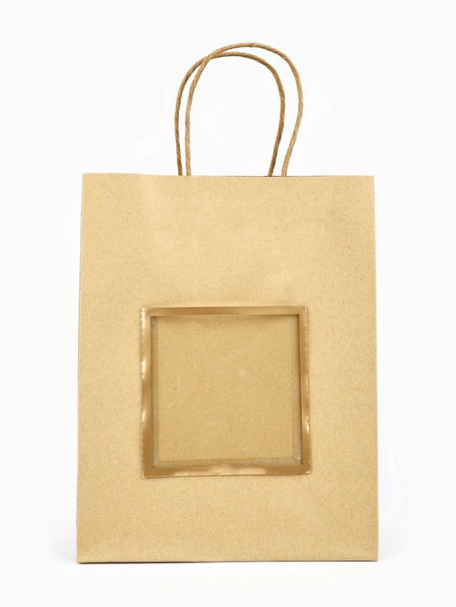 Цена за 2 шт. Пакет крафтовый с открыткой Подарок, MS 18?10?23 см