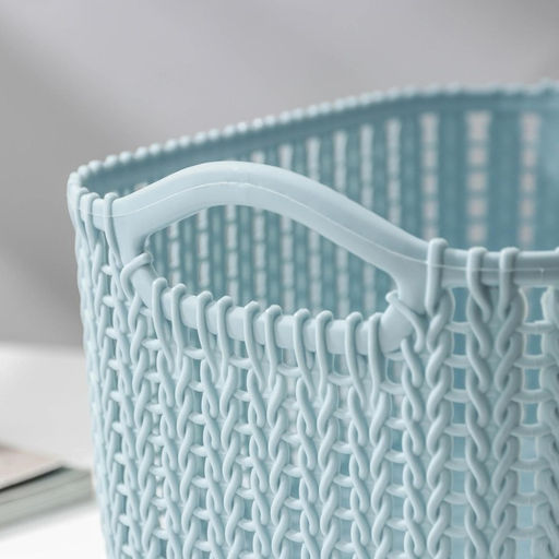 Корзина для хранения с ручками Плетение, пластик, 241613 см, персиковая - Simaland фото 3