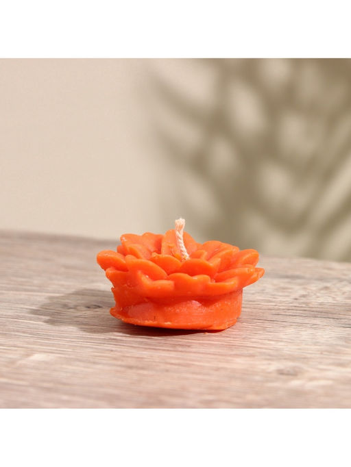 Цена за 2 шт. Свеча "Цветок" 5х5х2 см, соевый воск, микс