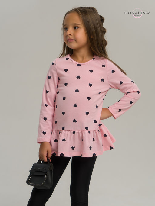 Костюм Алиса черные сердечки на розовом-черная - Sovalina фото 3