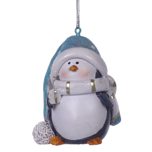 Фигурка декоративная подвесная "Пингвин", L5 W5 H6,5 см, 2в.