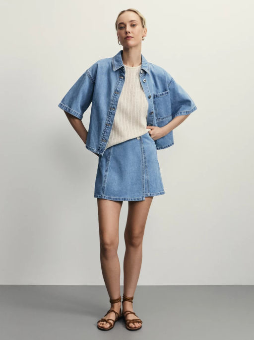 Юбка-шорты джинсовые / Zarina  фото 7