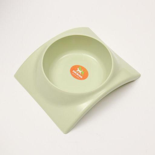 Миска пластиковая изогнутая 400 мл, 19,5 х 16,8 х 5 см, зелёная - Пижон фото 2