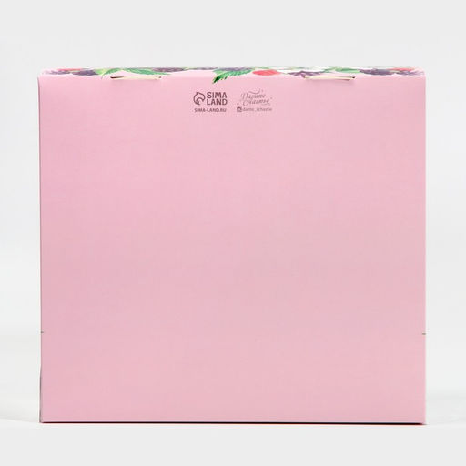 Цена за 5 шт. Коробка для кондитерских изделий с PVC-крышкой Ягоды, 25 х 22,5 х 10 см - Дарите счастье фото 5