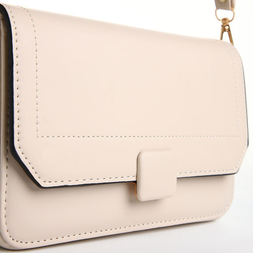 Сумка женская мессенджер на магните, 20×7×12 см, молочная