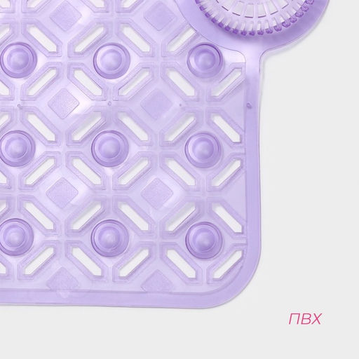 Коврик противоскользящий в ванну на присосках Доляна Рельеф,37?88 см, цвет МИКС фото 3