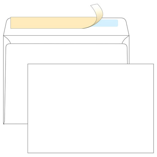 Цена за 50 шт.Конверт 162*229 С5 "OfficeSpace" без подсказа, без окна, отрывная полоса (С5.1000.1)