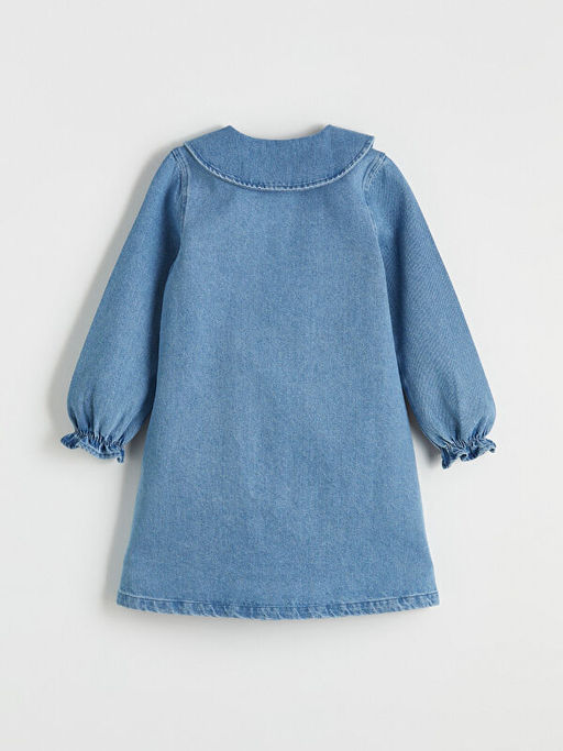 Bebe Yaka Nak??l? K?z ?ocuk Jean Elbise