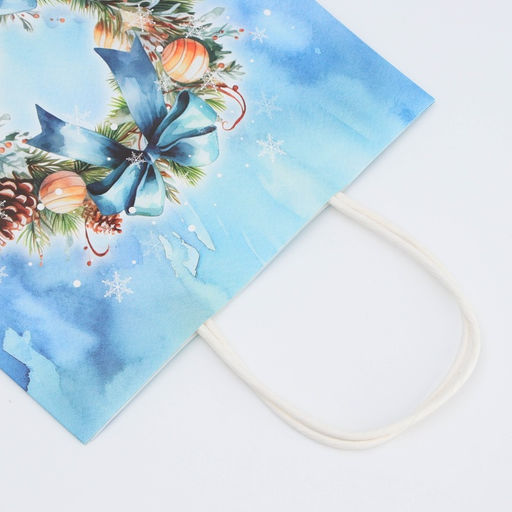 Пакет бумажный подарочный новогодний крафт Чудеса случаются 27?21?11 см - UPAK LAND фото 3