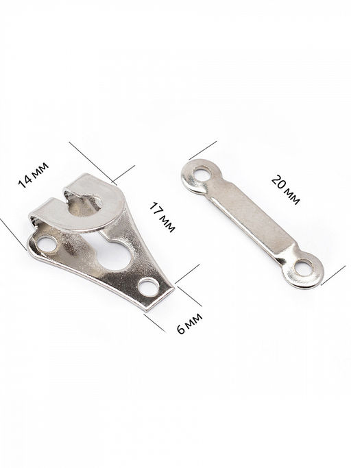 Брючные крючки в блистере TBY-TRH цв. никель в блистере 12шт
