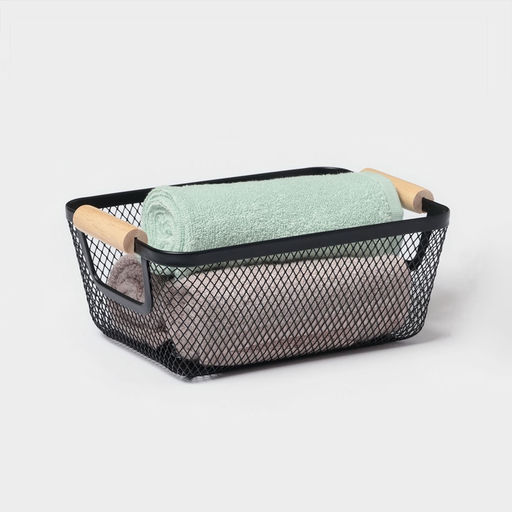 Корзинка универсальная LaDom «Мини», прямоугольная, 25×17×10.5 см, чёрная