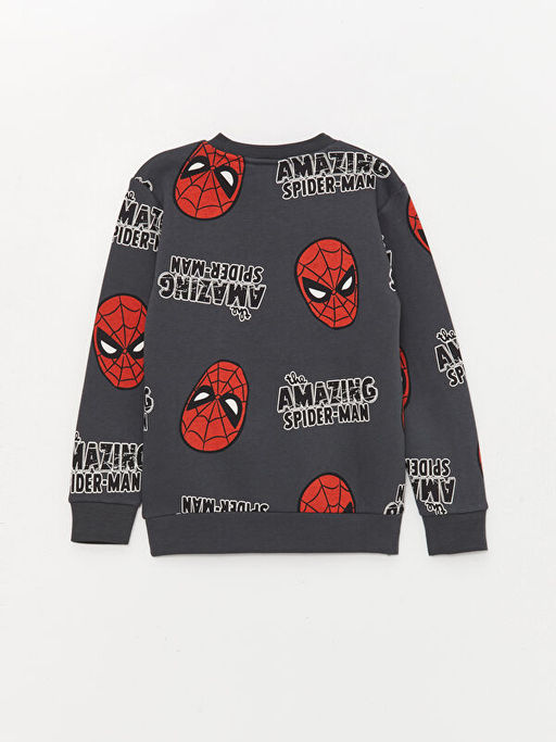 Bisiklet Yaka Spiderman Bask?l? Uzun Kollu Erkek ?ocuk Sweatshirt - Waikiki фото 2