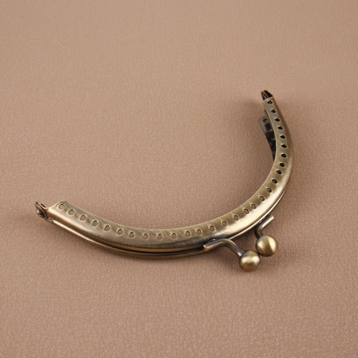 Фермуар пришивной «Полукруг», 10×6.5 см, цвет бронзовый